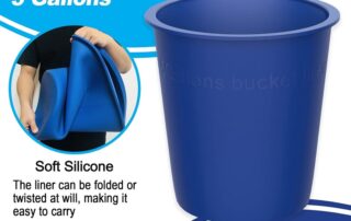 5 Gallon Bucket Silicone Liner Reusable Rubber Bucket Liners for Concrete Mix