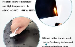 Adhesive Silicone Rubber Strips Solid Rubber Sheet Rolls Pad Strips for Gaskets DIY Material