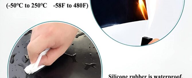 Adhesive Silicone Rubber Strips Solid Rubber Sheet Rolls Pad Strips for Gaskets DIY Material