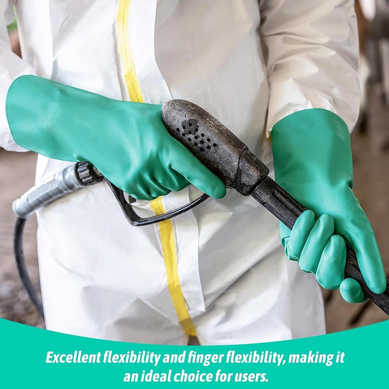 Chemical Resistant Gloves Waterproof Long Rubber Gloves Heavy Duty Tool Station Rubber Gloves