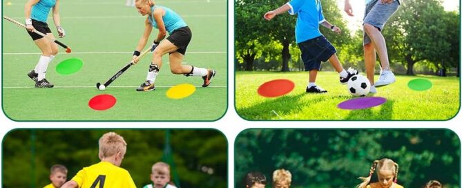 Round Rubber Mat Spot Markers Non Slip Rubber Agility Markers mat for School Activities Exercise Drills