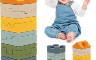 Silicone Soft Building Blocks Stacking Blocks Sensory Squeeze Baby Teething Toys