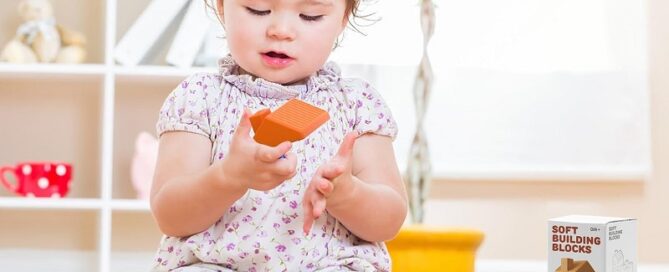 Silicone Soft Building Blocks Stacking Blocks Sensory Squeeze Baby Teething Toys