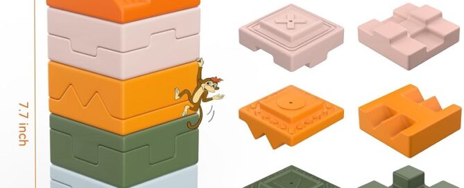 Silicone Soft Building Blocks Stacking Blocks Sensory Squeeze Baby Teething Toys