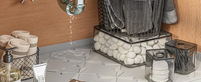 Sink Mat for kitchen Waterproof Silicone Under Sink Liner Cabinet Shelf Drip Tray