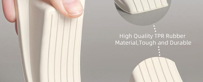 White Rubber Tiles Rubber Door Stoppers Wedge Door Stops for Heavy Duty Door