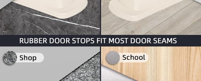 White Rubber Tiles Rubber Door Stoppers Wedge Door Stops for Heavy Duty Door