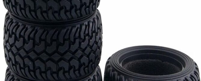 High-performance RC Rally Car Grain Rubber Tires Soft Rubber Mud Tyres RC Rubber Tires
