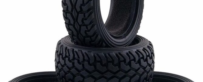 High-performance RC Rally Car Grain Rubber Tires Soft Rubber Mud Tyres RC Rubber Tires