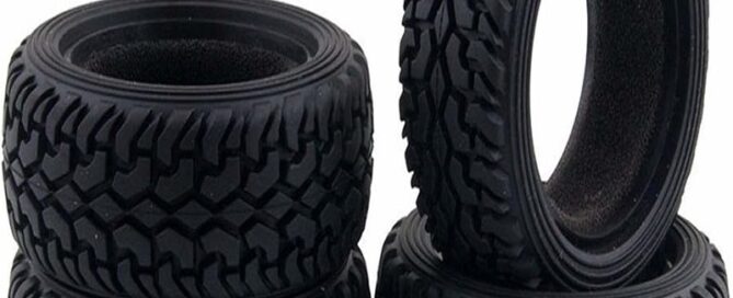 High-performance RC Rally Car Grain Rubber Tires Soft Rubber Mud Tyres RC Rubber Tires