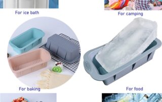 Large Ice Block Mold Grey Silicone Ice Block Molds for Ice Bath Tub Big Ice Cube Molds for Ice Bath