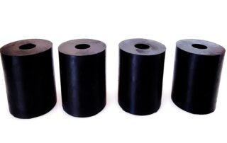 Multi-Purpose Rubber Spacer Black Round Rubber Washers Anti Vibration Chloroprene Rubber Bushings