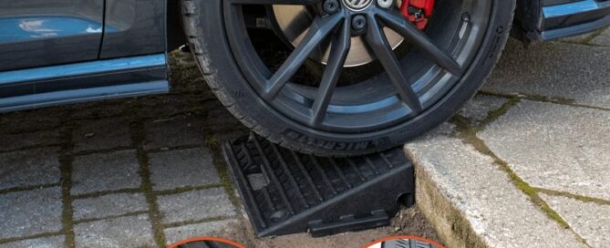 Rubber Driveway Curb Ramps for Wheelchair Motorcycle Heavy Duty Durable Rubber Curb Ramps