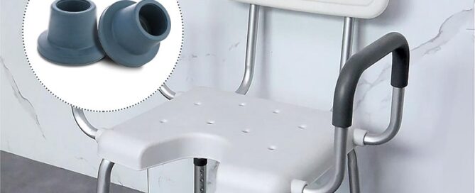 Rubber Feet for Shower Chair Slope Tips Non-Slip Shower Bench Shower Suction Cup Feet Caps for Bath Chair