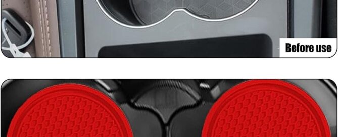 Silicone Car Cup Coaster Soft Rubber Honeycomb Anti-Slip Water Bottle Pad Universal Wear-Resistant Drink Holder