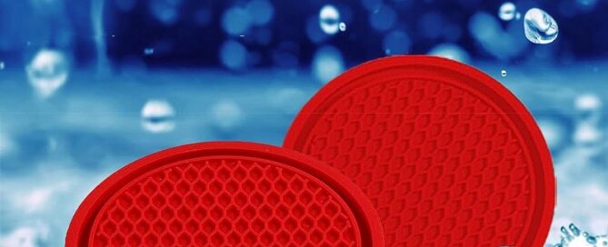 Silicone Car Cup Coaster Soft Rubber Honeycomb Anti-Slip Water Bottle Pad Universal Wear-Resistant Drink Holder