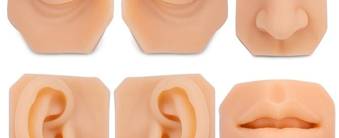 Silicone Nose Model Piercing Practice Body Parts Soft Elastic Reusable Piercing Nose Model