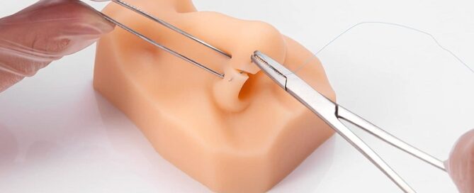 Silicone Nose Model Piercing Practice Body Parts Soft Elastic Reusable Piercing Nose Model