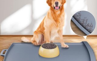 Silicone Pet Feeding Mats Anti-Slip Waterproof High Raised Edge to Spills Protects Floors