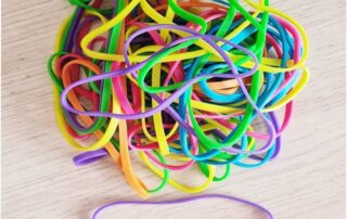 Silicone Rubber Bands Multicolor Elastic Band Stretchable For Organizing Money Document Arts Crafts