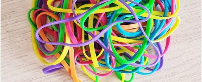 Silicone Rubber Bands Multicolor Elastic Band Stretchable For Organizing Money Document Arts Crafts