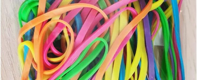 Silicone Rubber Bands Multicolor Elastic Band Stretchable For Organizing Money Document Arts Crafts