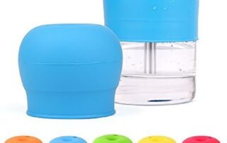 Silicone Sippy Straw Cup Lids Spill-proof Stretches to Cover Tumblers