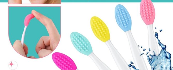 Silicone Smoothing Tool Double-Sided Silicone Exfoliating Lip Brush Silicone Face Lips Cleaning Tool