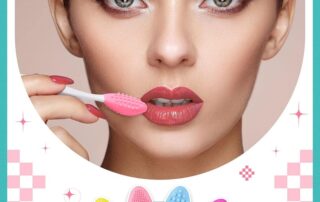 Silicone Smoothing Tool Double-Sided Silicone Exfoliating Lip Brush Silicone Face Lips Cleaning Tool