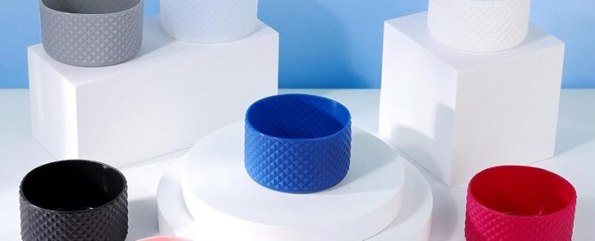 Silicone Water Bottle Boot Anti Slip Diamond Texture Cup Boot Sleeve Universal Bottom Bottle Protector