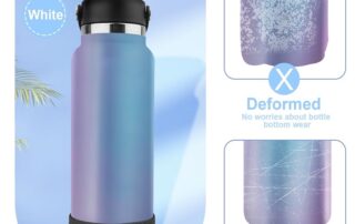 Silicone Water Bottle Boot Anti Slip Diamond Texture Cup Boot Sleeve Universal Bottom Bottle Protector