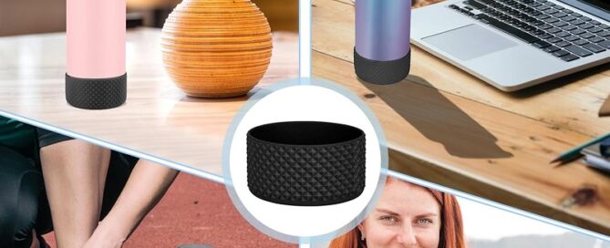 Silicone Water Bottle Boot Anti Slip Diamond Texture Cup Boot Sleeve Universal Bottom Bottle Protector
