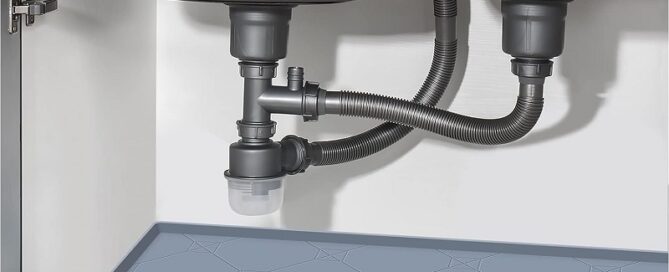 Sink Mats for the Kitchen Waterproof Silicone Under Kitchen Sink Liner Mat Thick Sink Rubber Mat with Lip