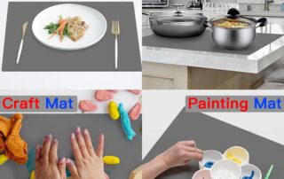 Thick Silicone Mats for Kitchen Counter Non-Slip Waterproof Large Countertop Protector Mat Heat Resistant