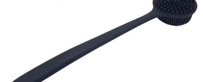 Back Scrubber for Shower Soft Silicone Bath Body Brush with Long Handle