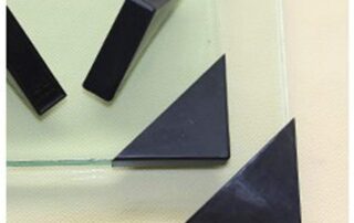 Black Triangle Shape Silicone Glass Corner Guards Covers Protectors Rubber Corner Protectors