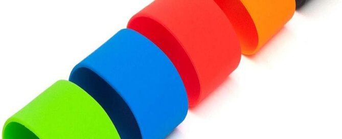 Colorful Heat-Resistant Tumblers Silicone Sleeve Travel Water Bottles Rubber band