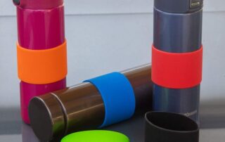 Colorful Heat-Resistant Tumblers Silicone Sleeve Travel Water Bottles Rubber band