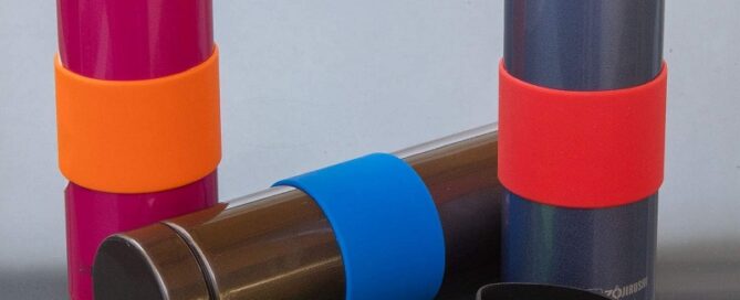 Colorful Heat-Resistant Tumblers Silicone Sleeve Travel Water Bottles Rubber band