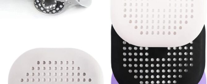 Drain Hair Catcher Silicone Hair Stopper with Suction Cup Square Shower Drain Cover
