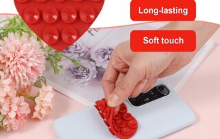 Heart Shape Double-Sided Phone Suction Holder Multi-Purpose Silicone Suction Cup Phone Mount