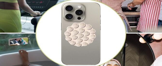 Round Suction Cup Phone Mount Silicone Suction Phone Case Mirror Shower Phone Holder