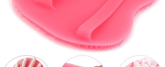 Silicone Body Scrubber Brush Glove Body Wash Bath Shower Tool Manual Facial Cleansing Brush