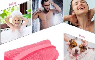 Silicone Body Scrubber Brush Glove Body Wash Bath Shower Tool Manual Facial Cleansing Brush