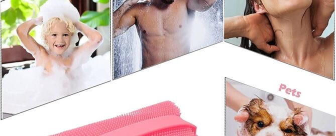 Silicone Body Scrubber Brush Glove Body Wash Bath Shower Tool Manual Facial Cleansing Brush