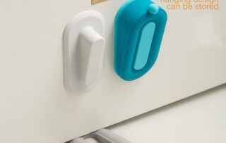 Silicone Door Stoppers for Bottom of Door Anti-Slip Rubber Door Stop Wedge with Holder