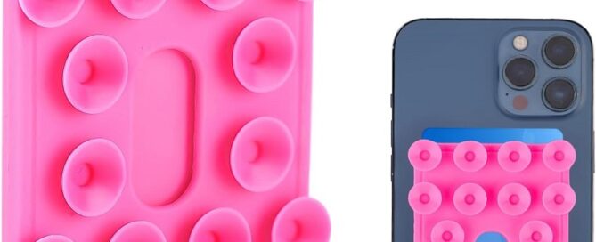 Silicone Suction Phone Case Adhesive Mount 20 Strong Sticky Suction Cups Phone Card Holder Wallet