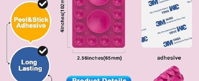 Silicone Suction Phone Case Mount Hands-Free Mirror Shower Phone Suction Mount