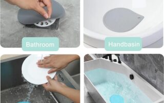 Silicone Tub Stopper 6 Inches Flat Drain Plug Cover for Bathrooms Kitchen Laundry