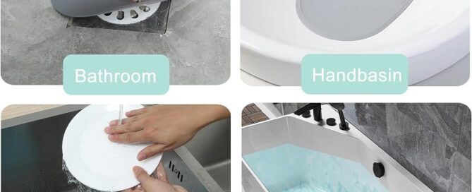 Silicone Tub Stopper 6 Inches Flat Drain Plug Cover for Bathrooms Kitchen Laundry